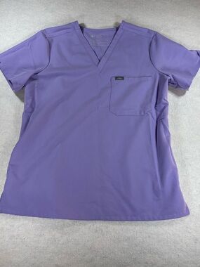 Figs Technical Collection Catarina One Pocket Scrub Top Lilac Purple Size M